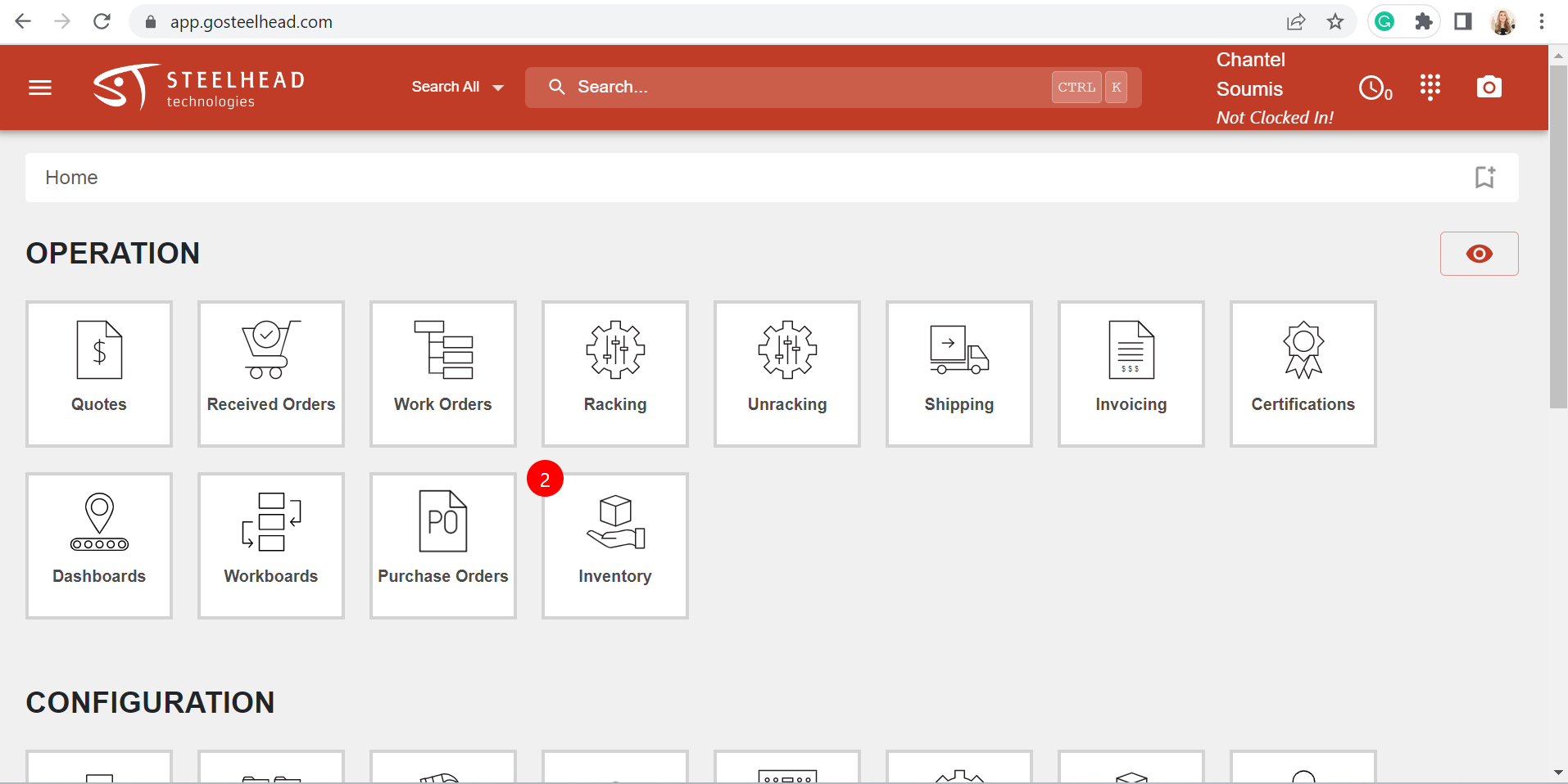 Steelhead screenshot: Steelhead Operational Dashboard Uses Icons for ESL Operator Ease