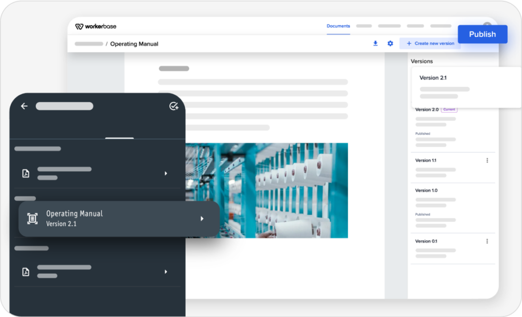 Workerbase screenshot: Workerbase operating manual