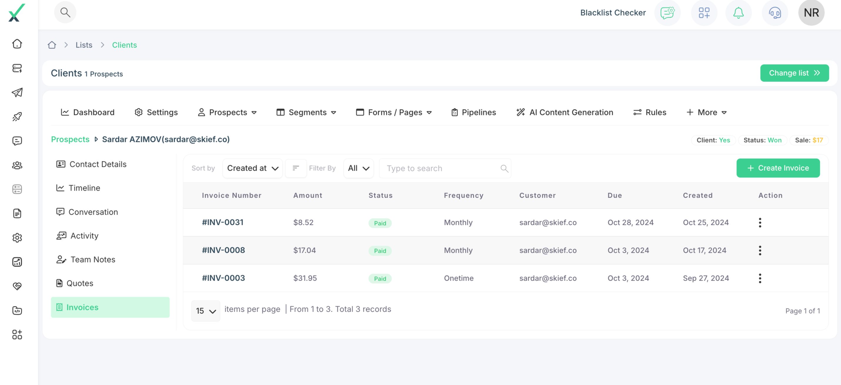 Sendcrux Software - Sendcrux Clients Add Task