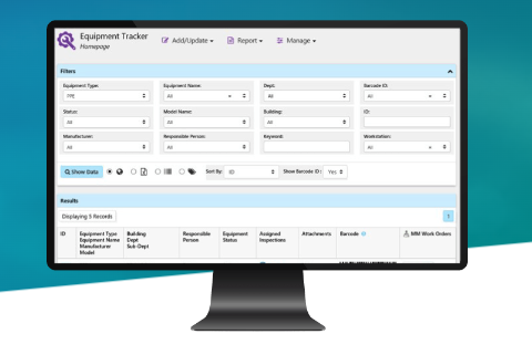 Benchmark Gensuite Equipment & Op Risk screenshot: Benchmark Gensuite Equipment & Op Risk equipment tracker homepage