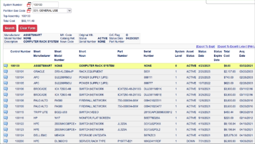 SMART | PEMS screenshot: SMART | PEMS manage & track assets