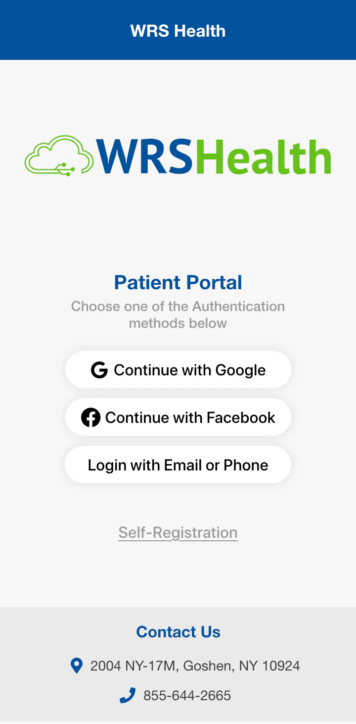 WRS Health Software - WRS Health Patient Portal Log-in
