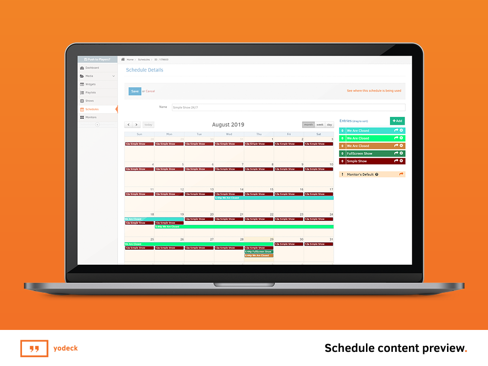 Schedule your content