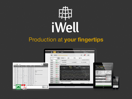iWell screenshot: iWell is an online and mobile solution for the capture, analysis and reporting of production data associated with oil and gas operators