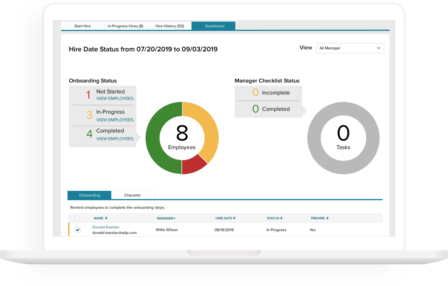 ADP TotalSource Software - Recruiting Dashboard