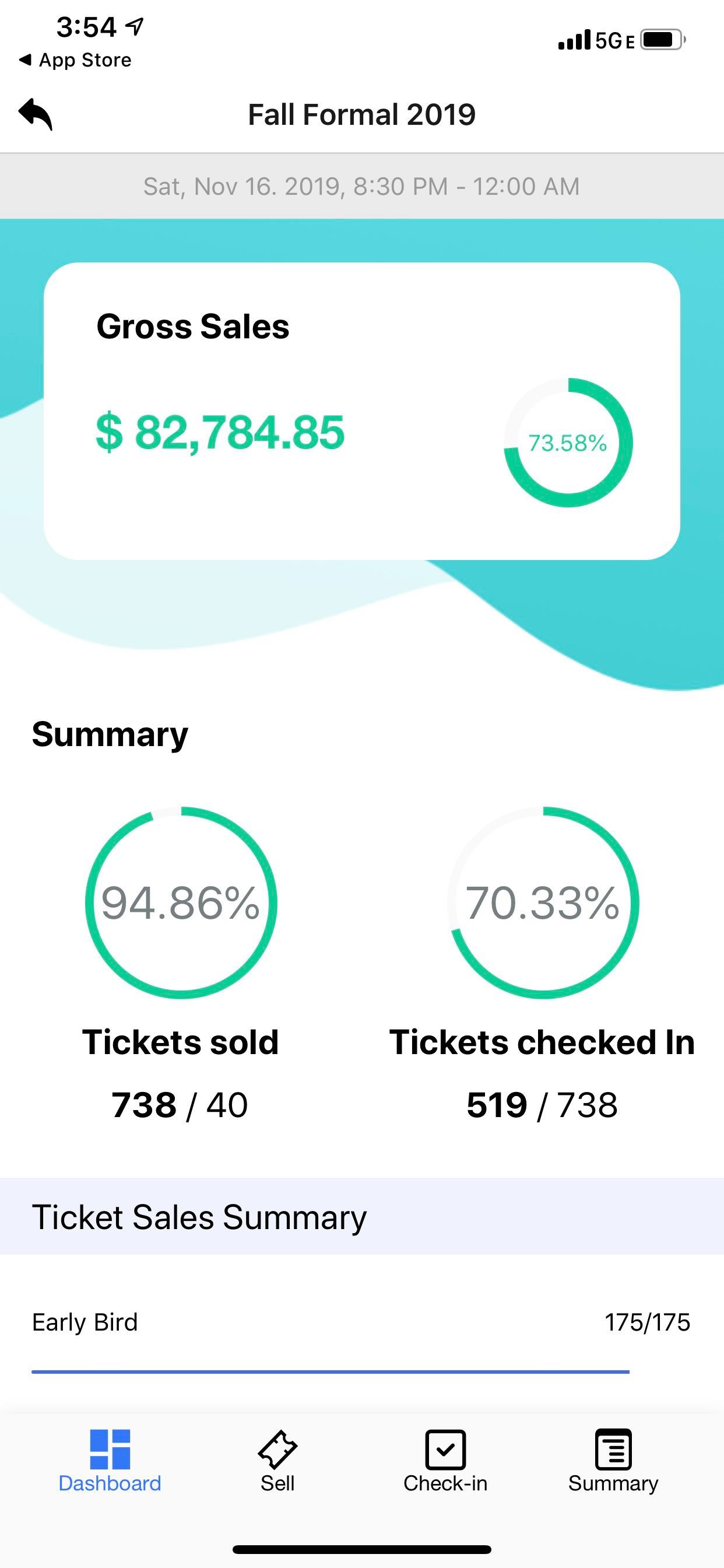 Stay up to date with your event progress through our mobile app