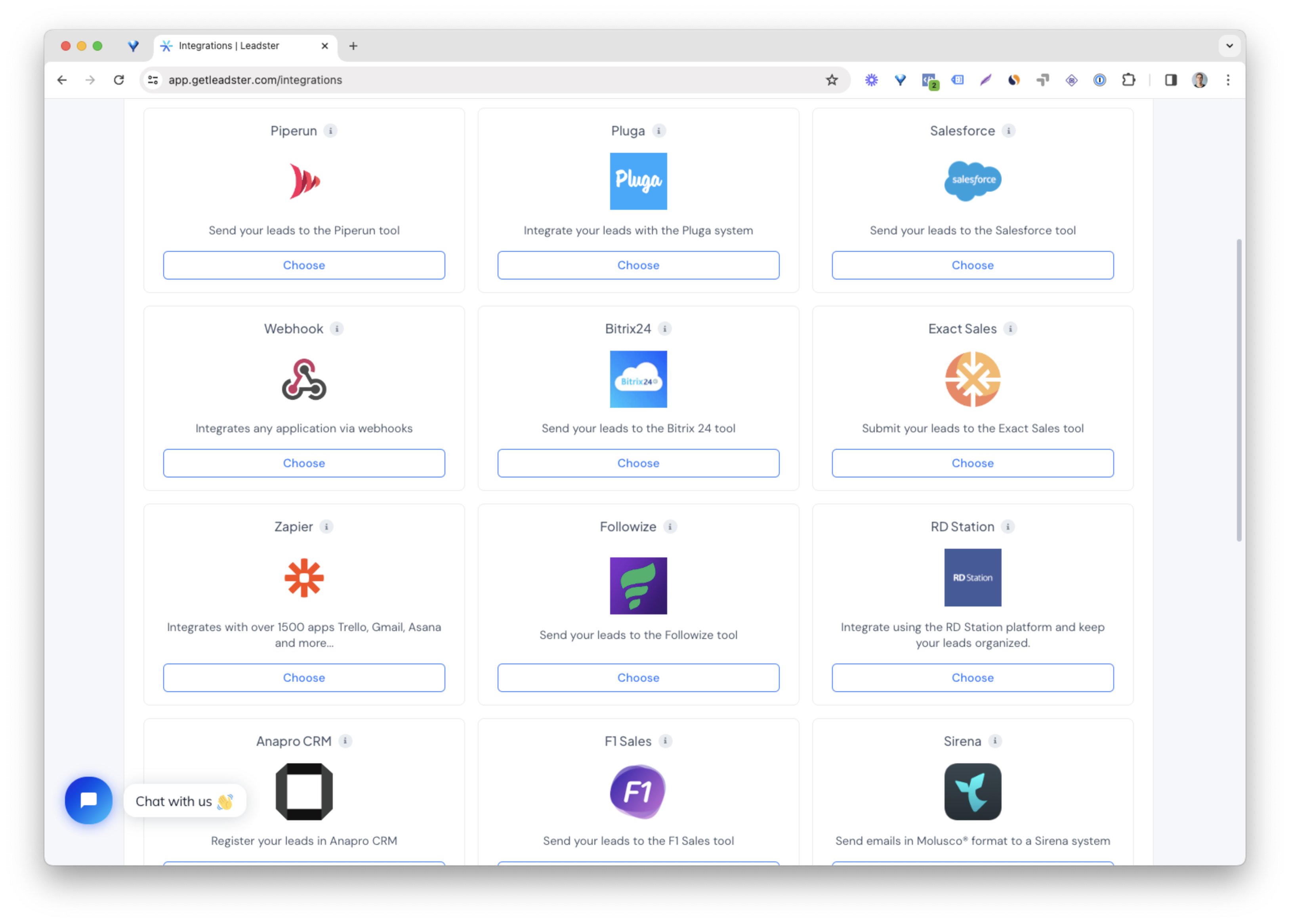 Integration with CRMs, Webhook, Zapier