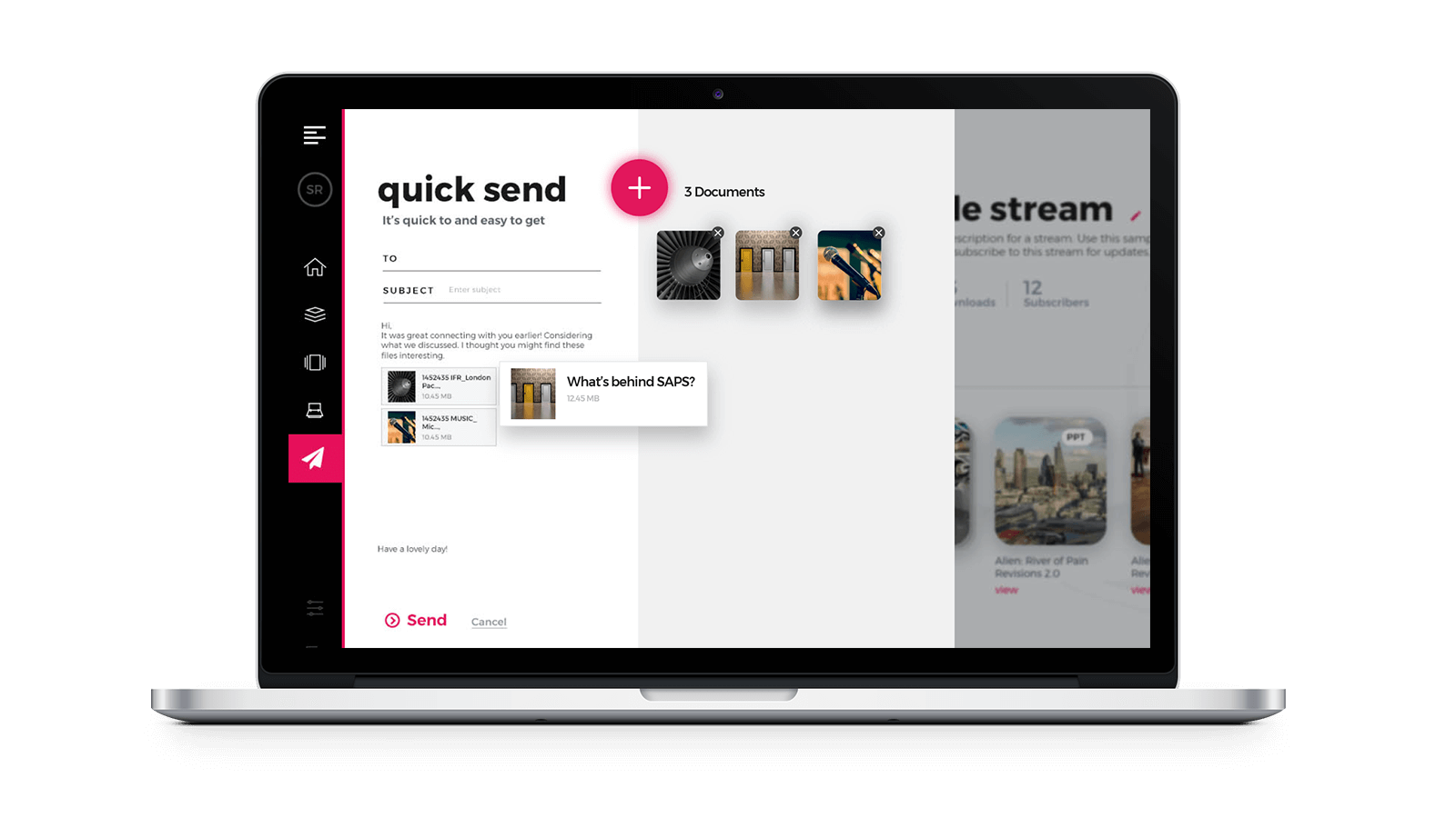Cleverstory screenshot: Cleverstory content sharing