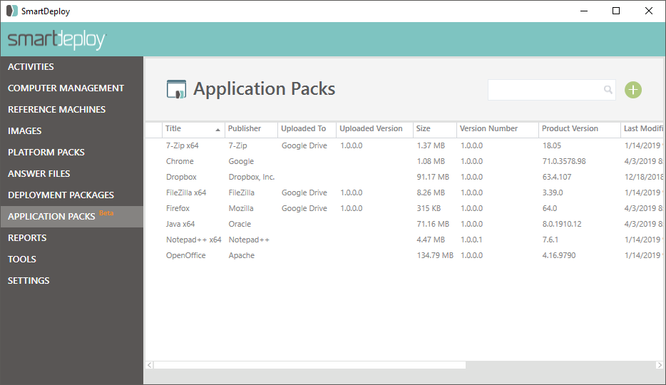 SmartDeploy Software - SmartDeploy application packs