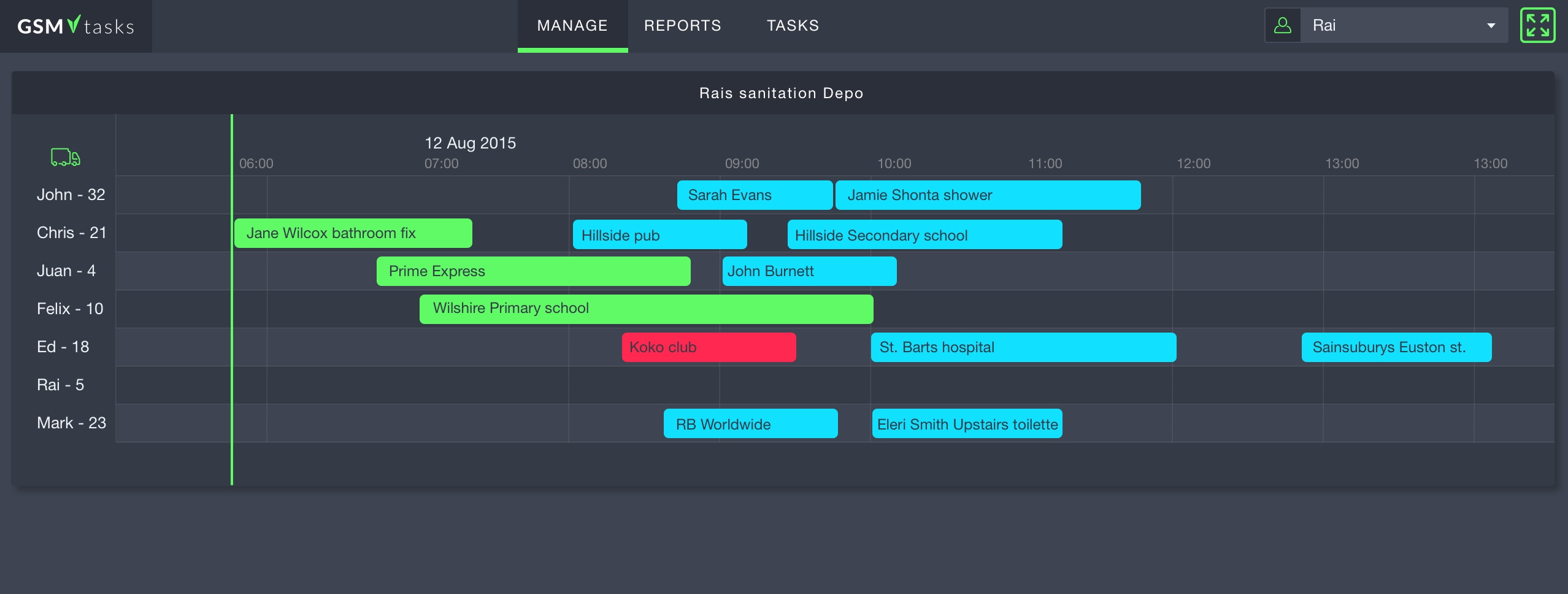 Plan time slots for workers with the field service management software.