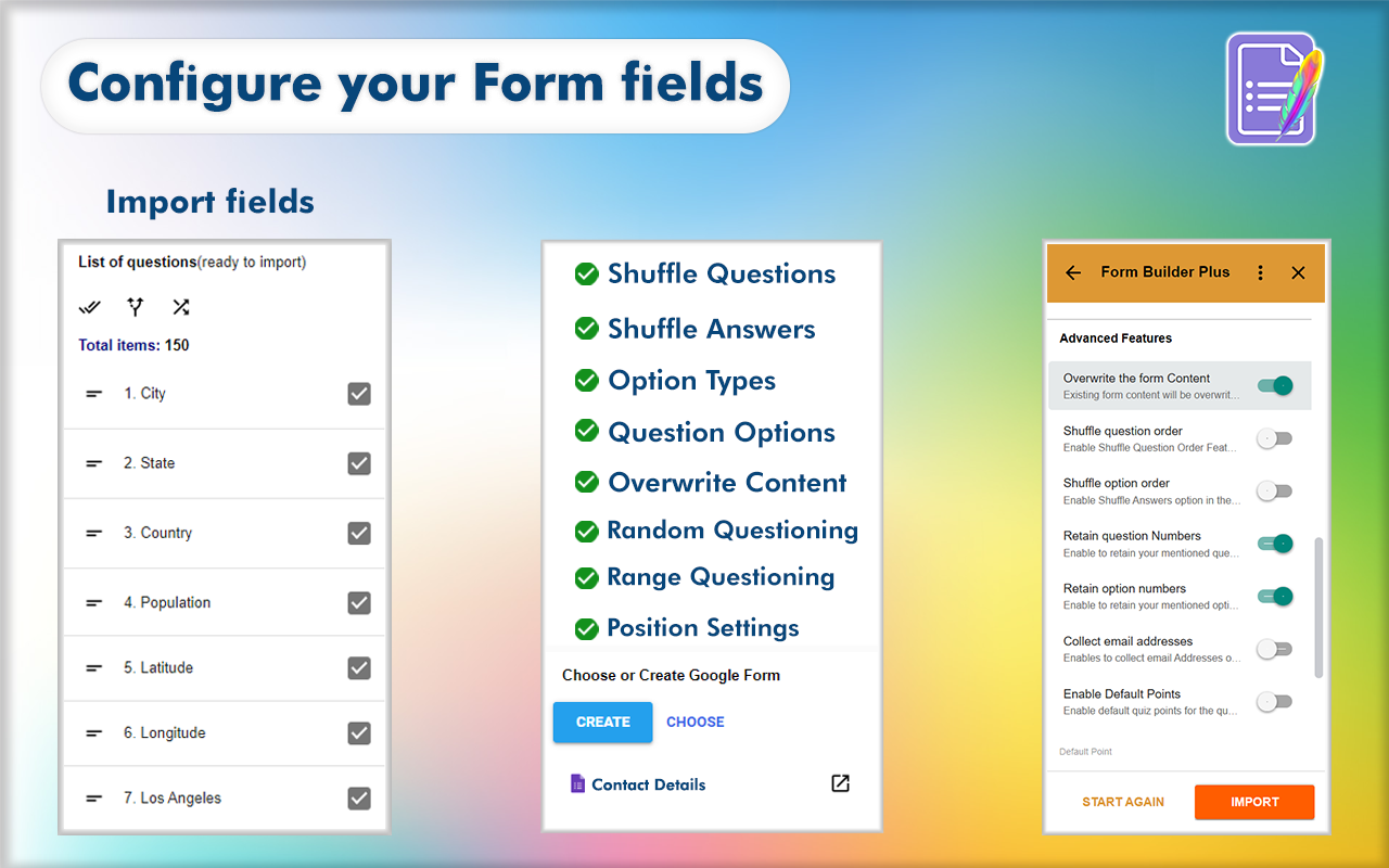 Configure your Form fields