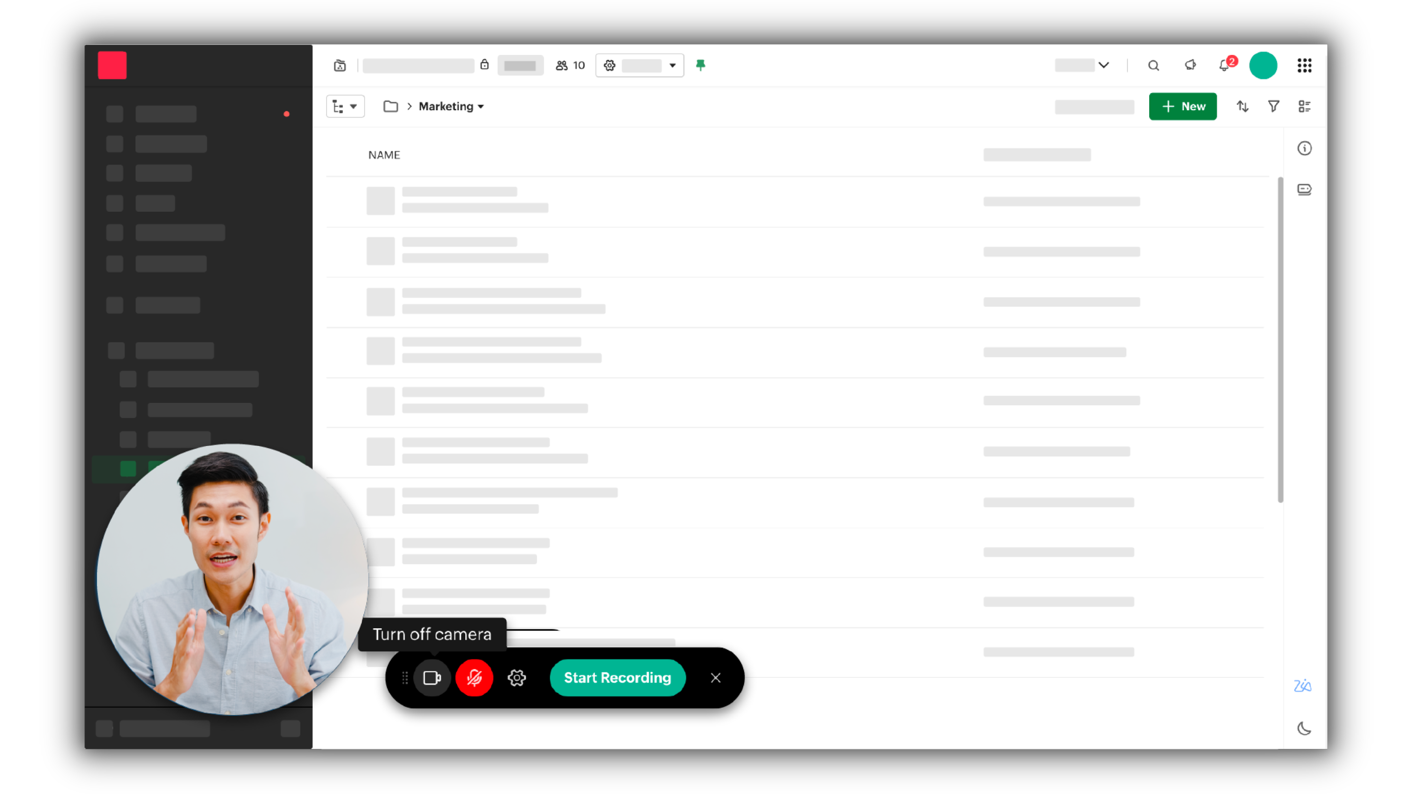 Zoho WorkDrive Software - Capture on-screen demos, meetings, or tutorials; auto‑generate transcripts for AI-based summarization and collaboration.