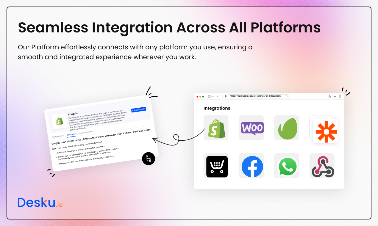 Our Platform effortlessly connects with any platform you use, ensuring a smooth and integrated experience wherever you work.
