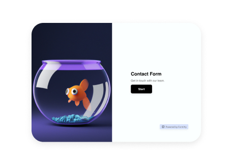 Formberry screenshot: Formberry Contact Form Design 1