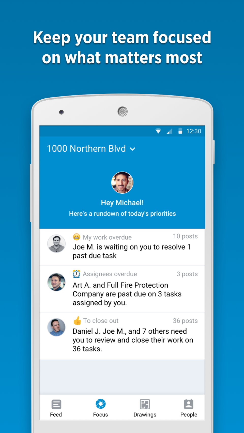 Team members are automatically reminded of their due tasks by Fieldlens