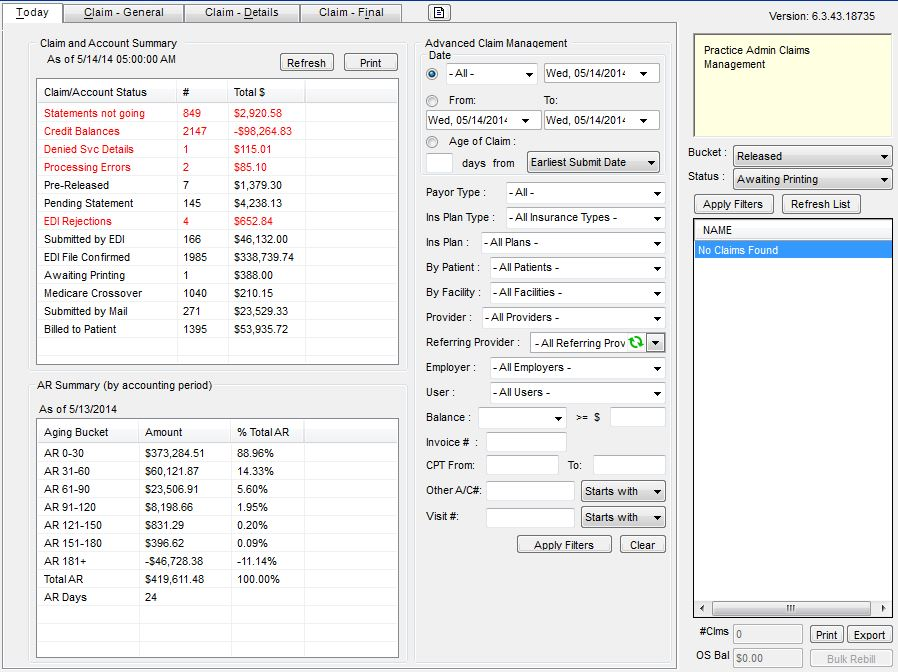 ProviderSuite screenshot: ProviderSuite daily summary screen screenshot
