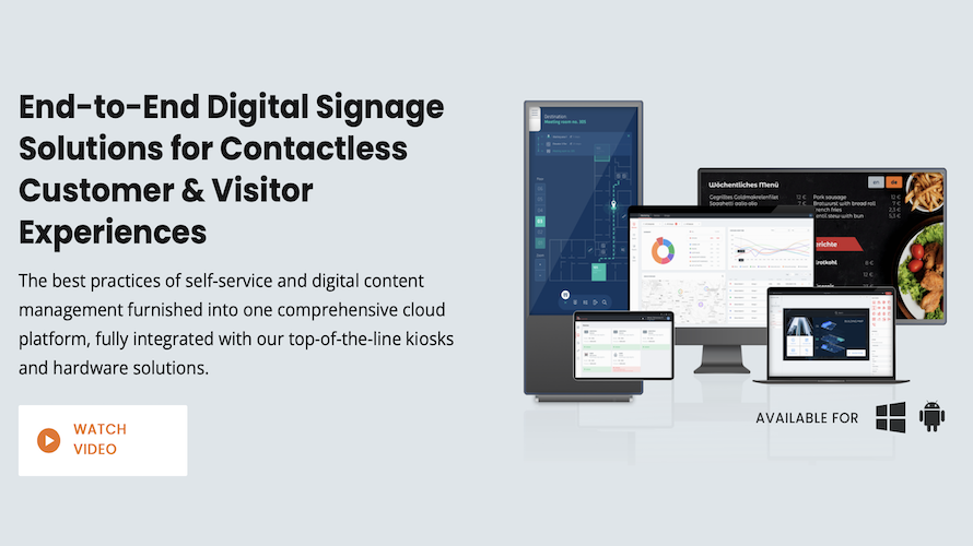 End-to-End Digital Signage Solutions for Contactless Customer & Visitor Experiences