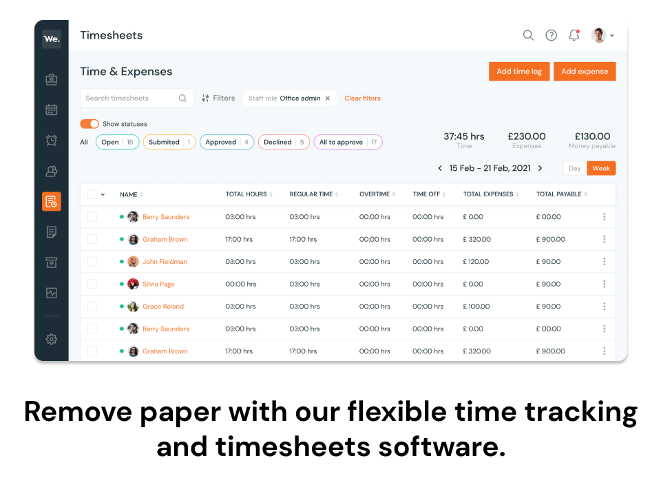 Workever timesheets