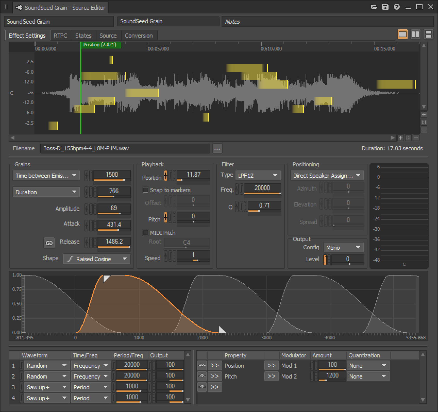 Wwise Software - Wwise features an array of built-in sound synthesizers, giving sound designers the power to generate infinite variety with little impact on resources.