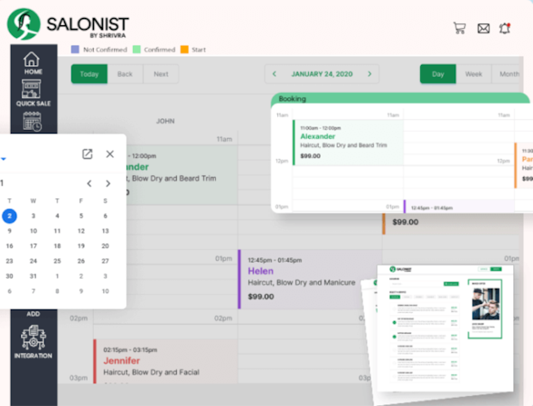 Salonist screenshot: Salonist booking management