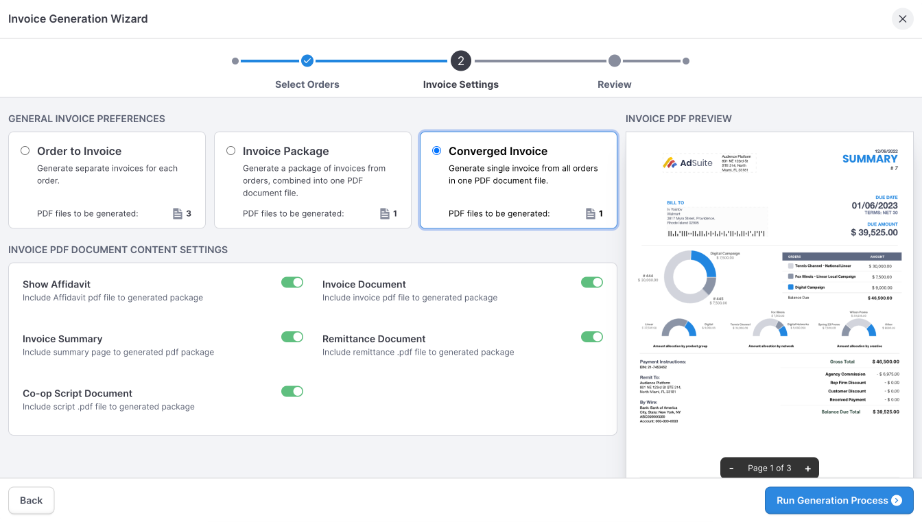 B33 screenshot: Invoice Customization
