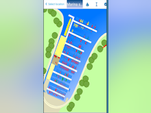 Marina Master Software - A graphical marina plan models each dock and provides a top-down overview of available mooring locations or slots for selection