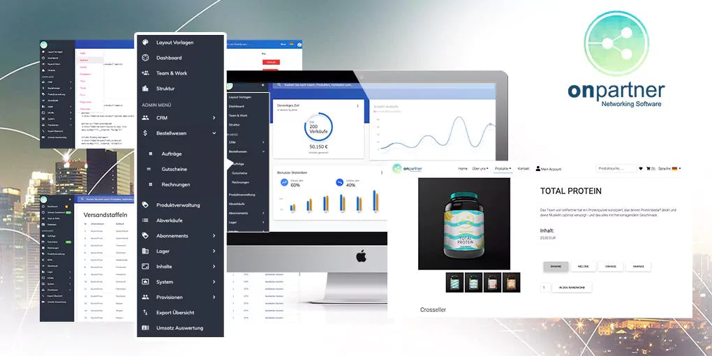 CreaUnion Software - onPartner mlm Software Backoffice Admin and Frontend