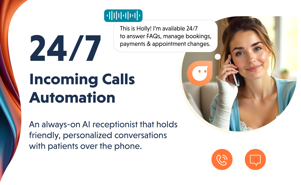 Holly screenshot: Immediate Call Routing and Patient Reply.