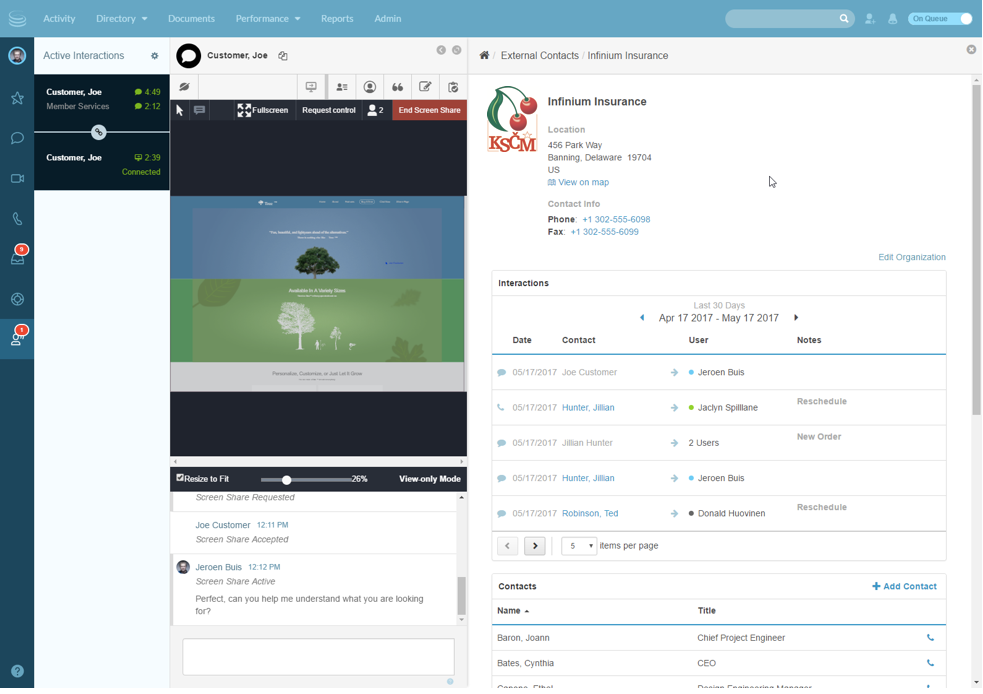 Genesys Cloud CX Software - Omnichannel Desktop and Screenshare