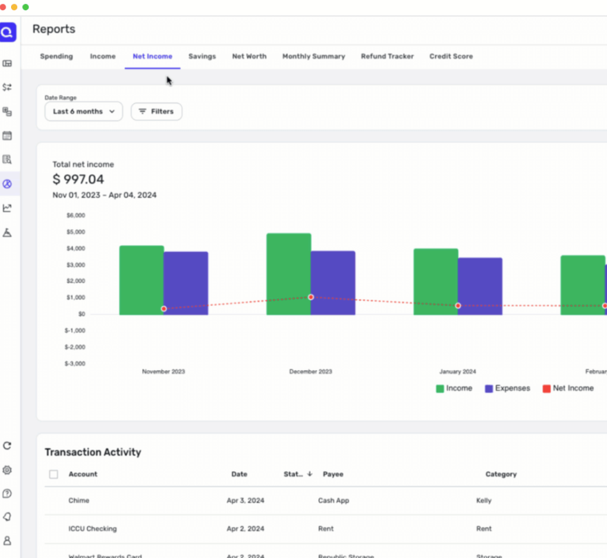 Quicken Software - Quicken reporting