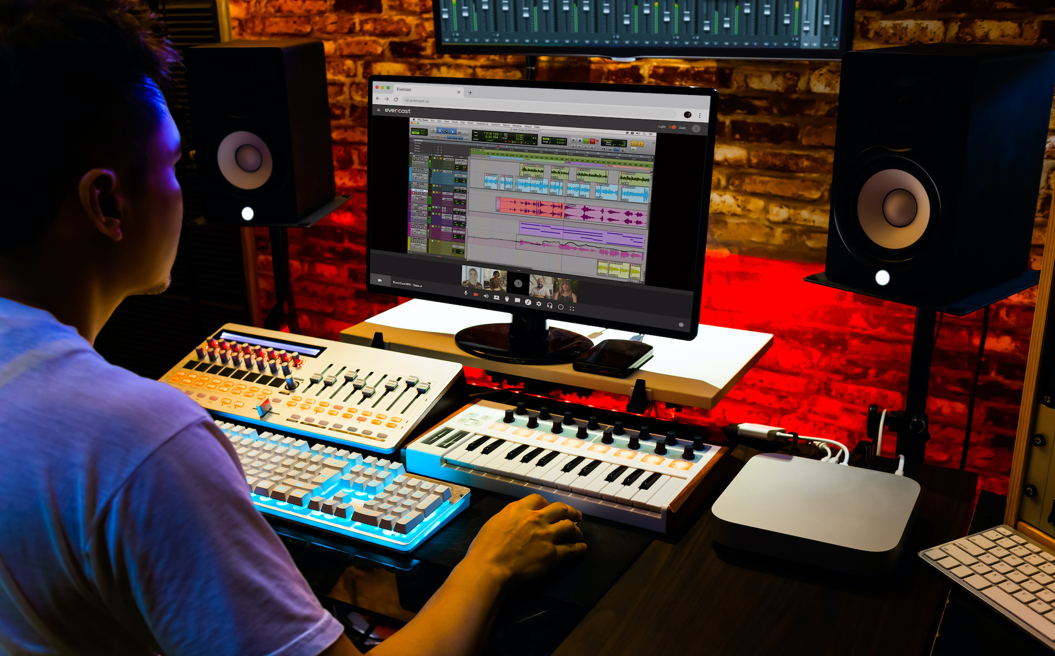 Video conference while collaborating on music production. Stream Pro Tools or any other software with full-spectrum audio and ultra low latency. 5.1 surround sound also available.