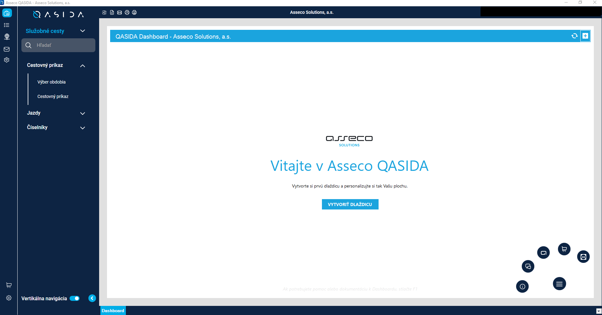 Qasida ERP screenshot: Qasida ERP dashboard