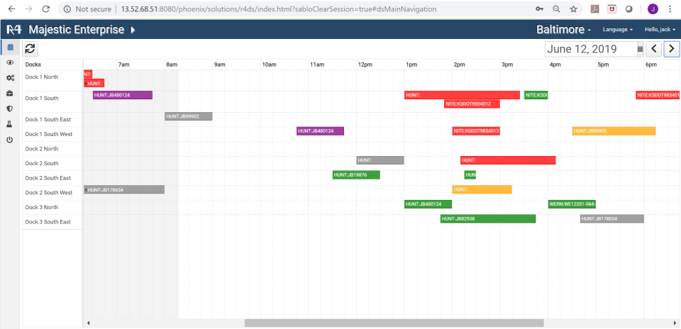 R4 Yard Management Software screenshot: R4 Yard scheduling