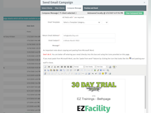 EZFacility Software - EZFacility allows you to create and send marketing campaigns across user database