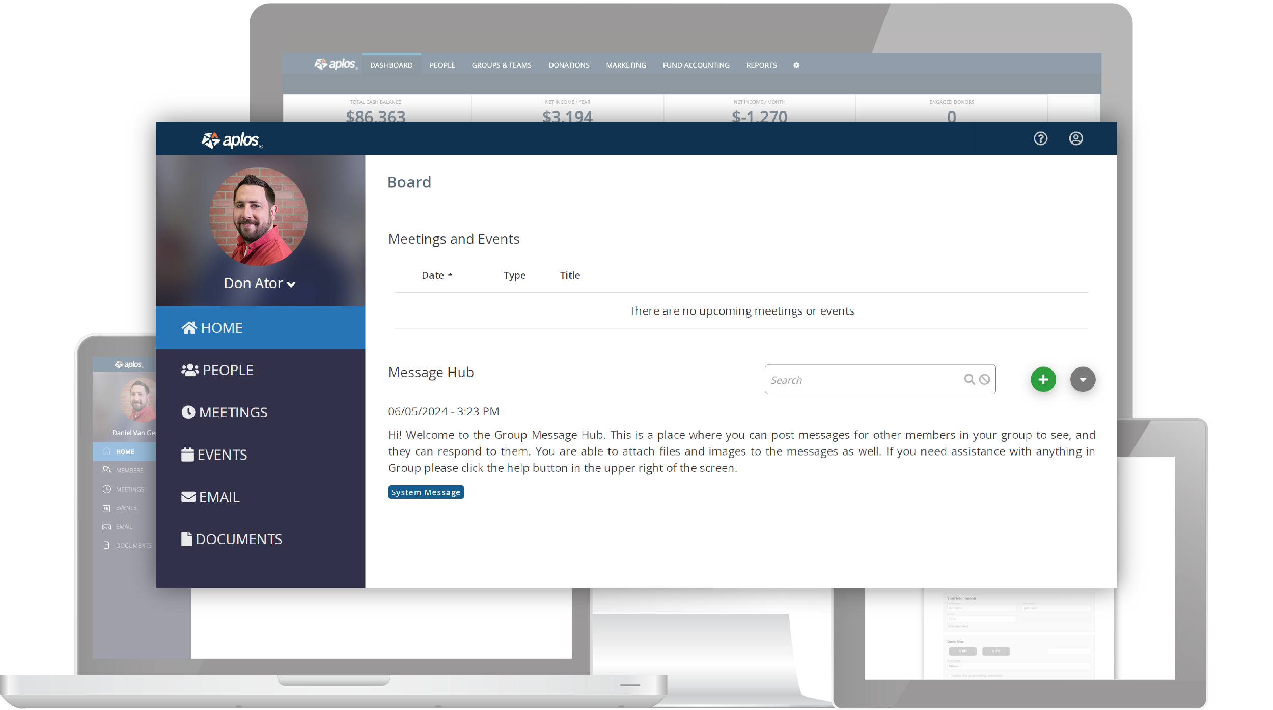 Manage supporters and volunteers, engage your people with communication tools, share files with your board, and more.