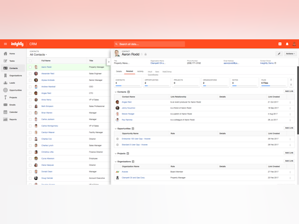 Insightly Software - Manage relationships