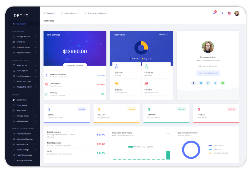 Retyn screenshot: Retyn Business Growth Platform