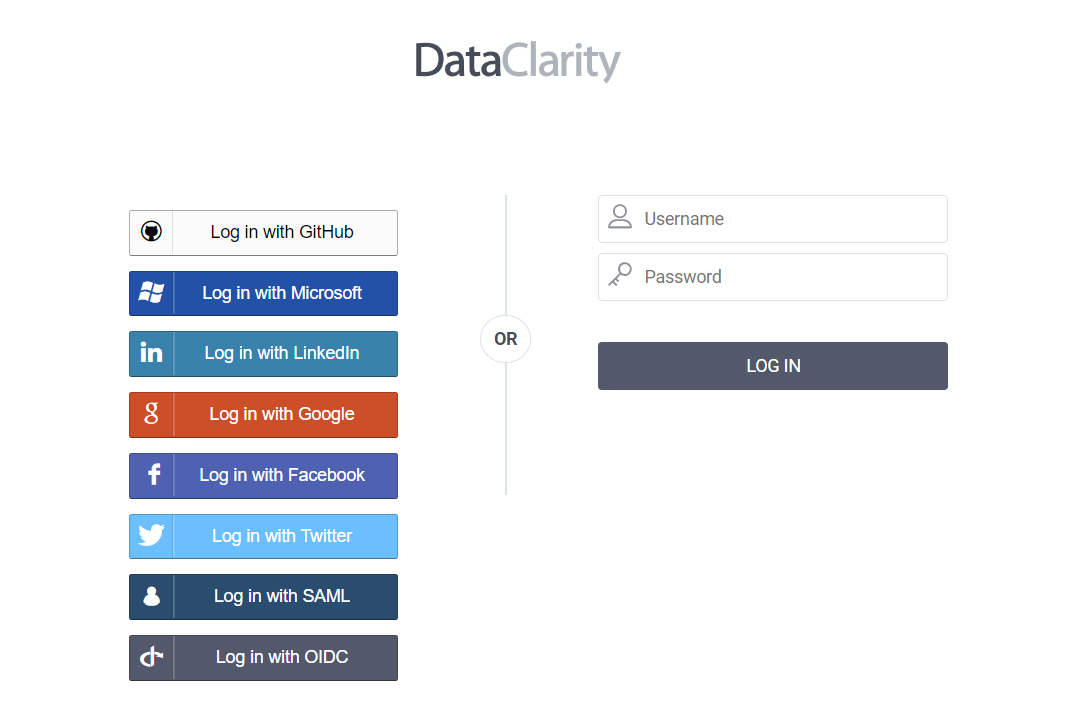 DataClarity delivers an uninterrupted Single Sign-On experience for embedded analytics applications. With our diverse and configurable SSO connectors, users can effortlessly bridge with multiple social and cloud platforms.