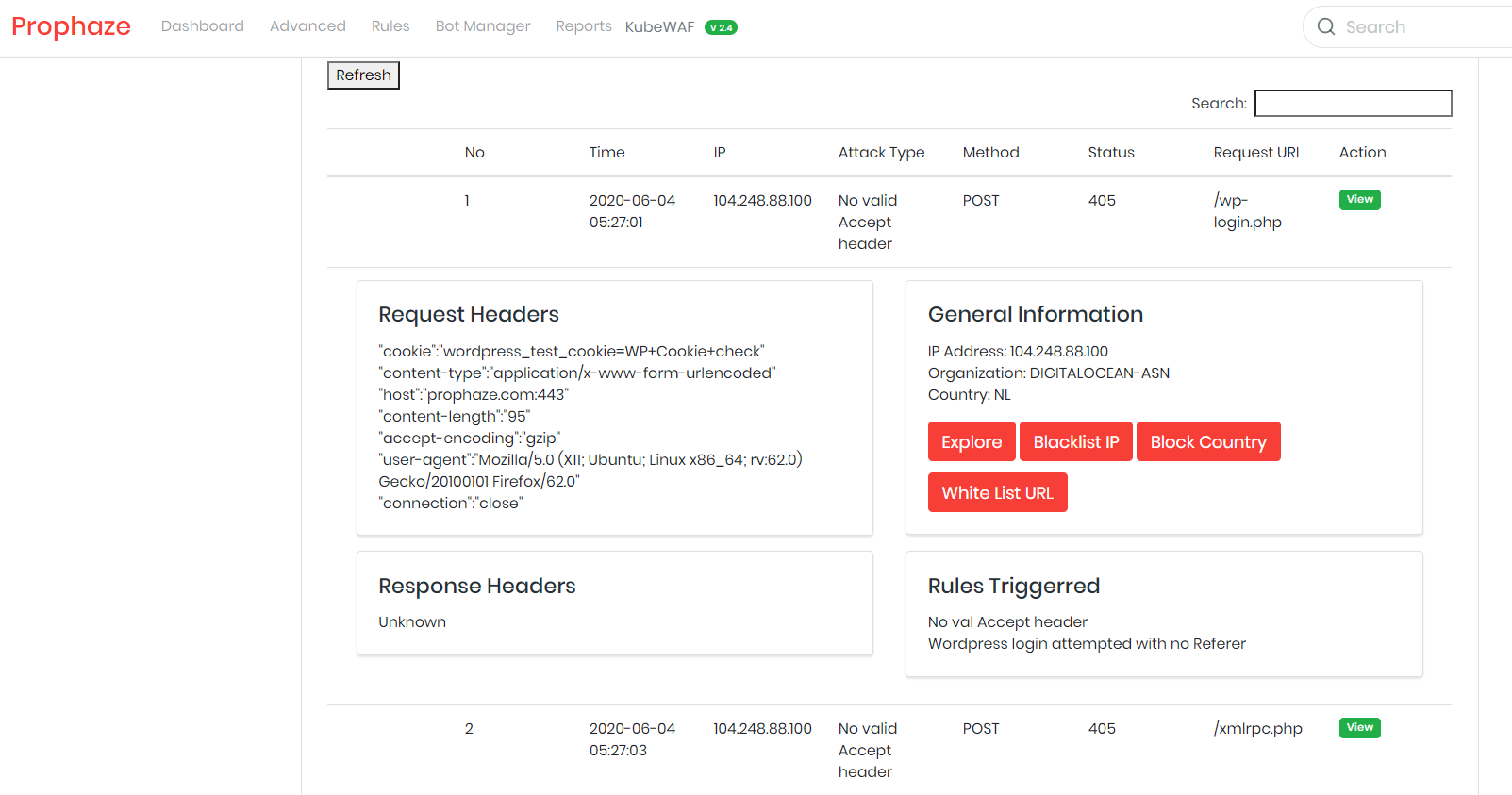 Prophaze WAF Logiciel - 1