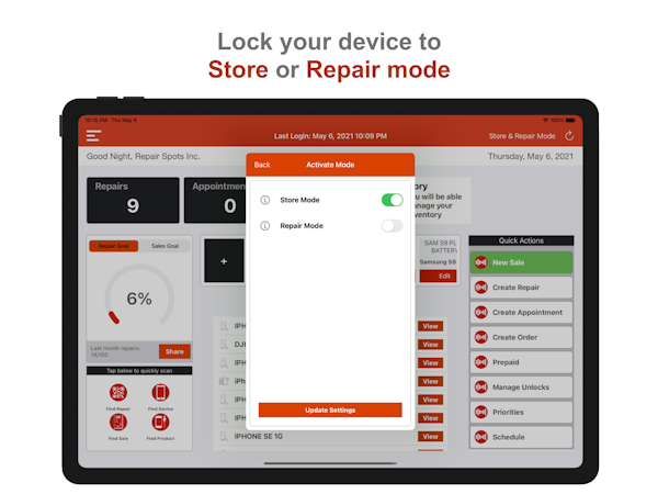 Repair Spots screenshot: Simple User Interface