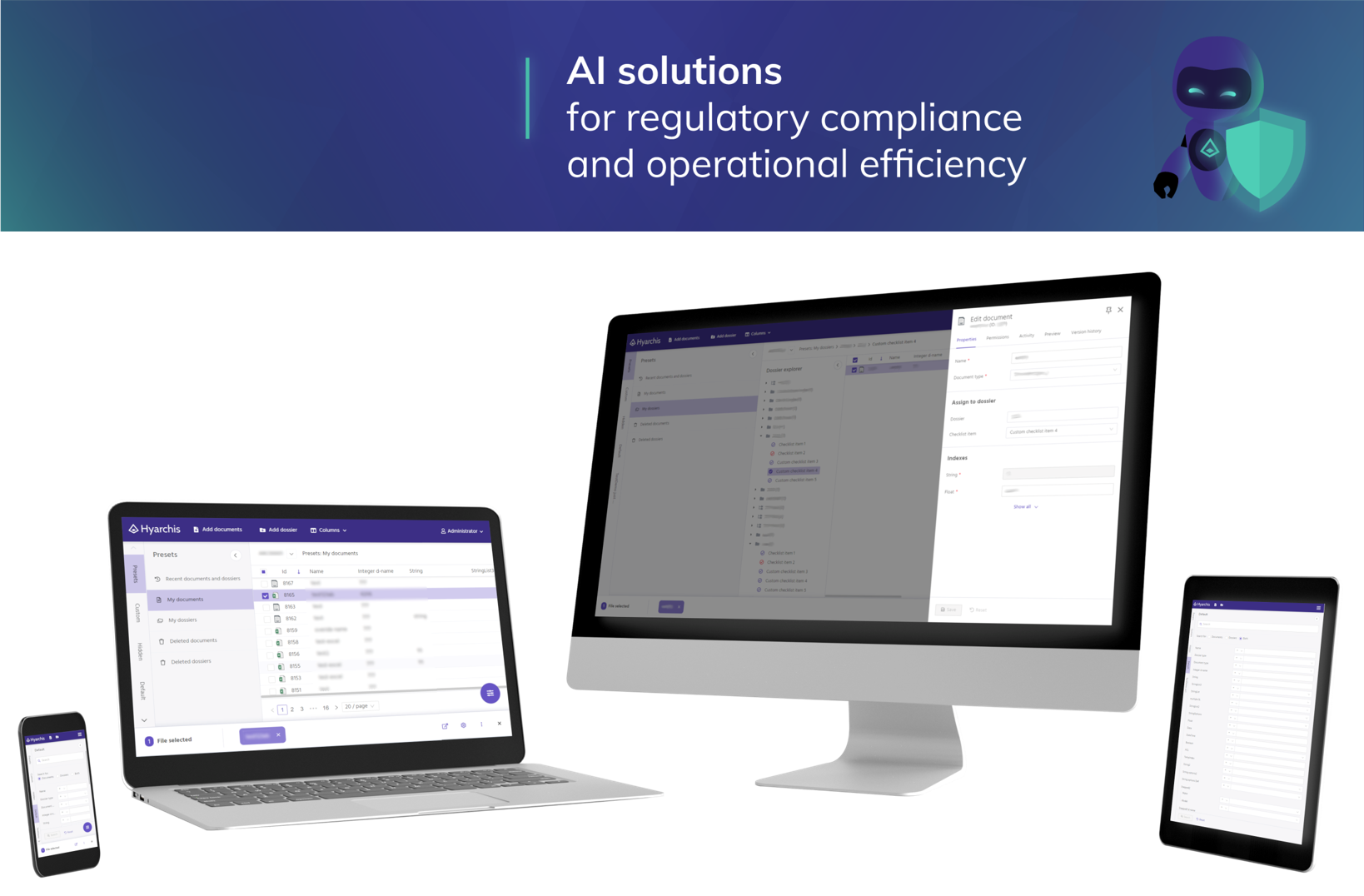 AI-enabled online document management system for all types of devices