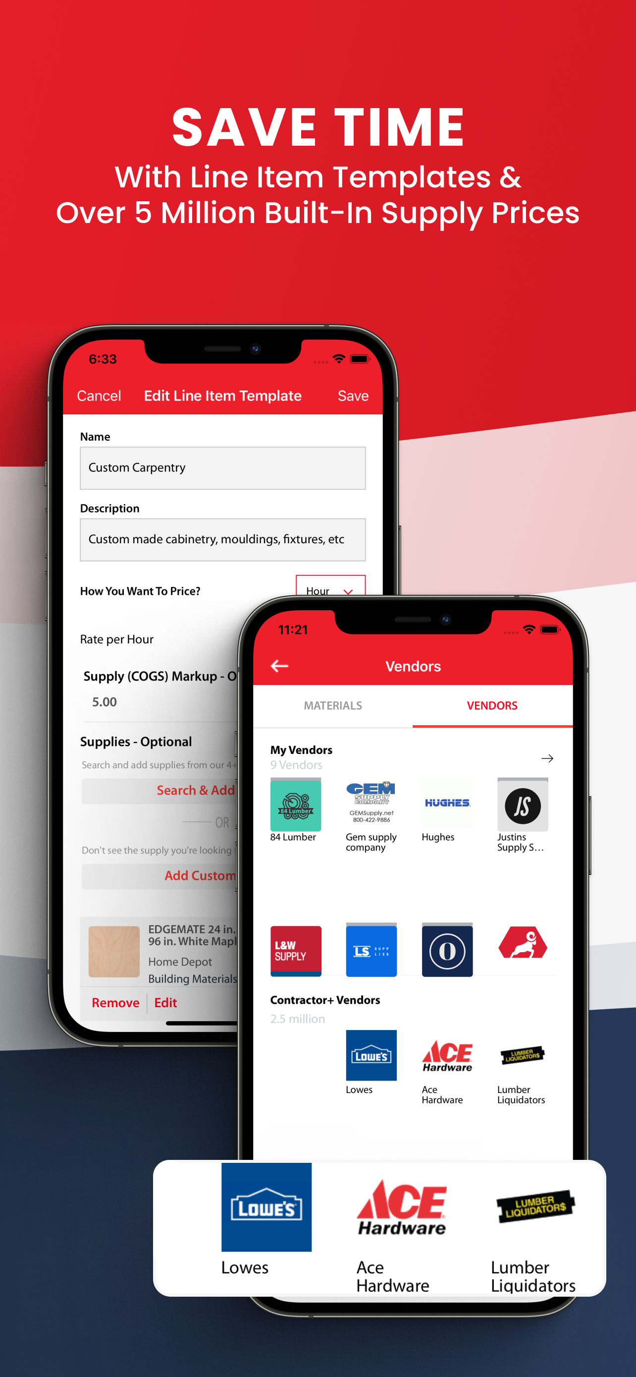 Contractor+ Software - Get All Your Supplies In One Trip | Contractor+ has supply pricing from the leading construction suppliers. You can generate a shopping list for any estimate in seconds, taking the stress out of project management.