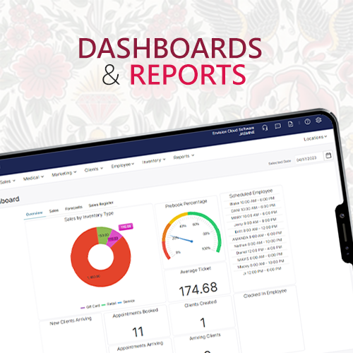 Data Dashboard to Manage Your Tattoo Studio Business on the Go and Countless Reports to Monitor Business Growth