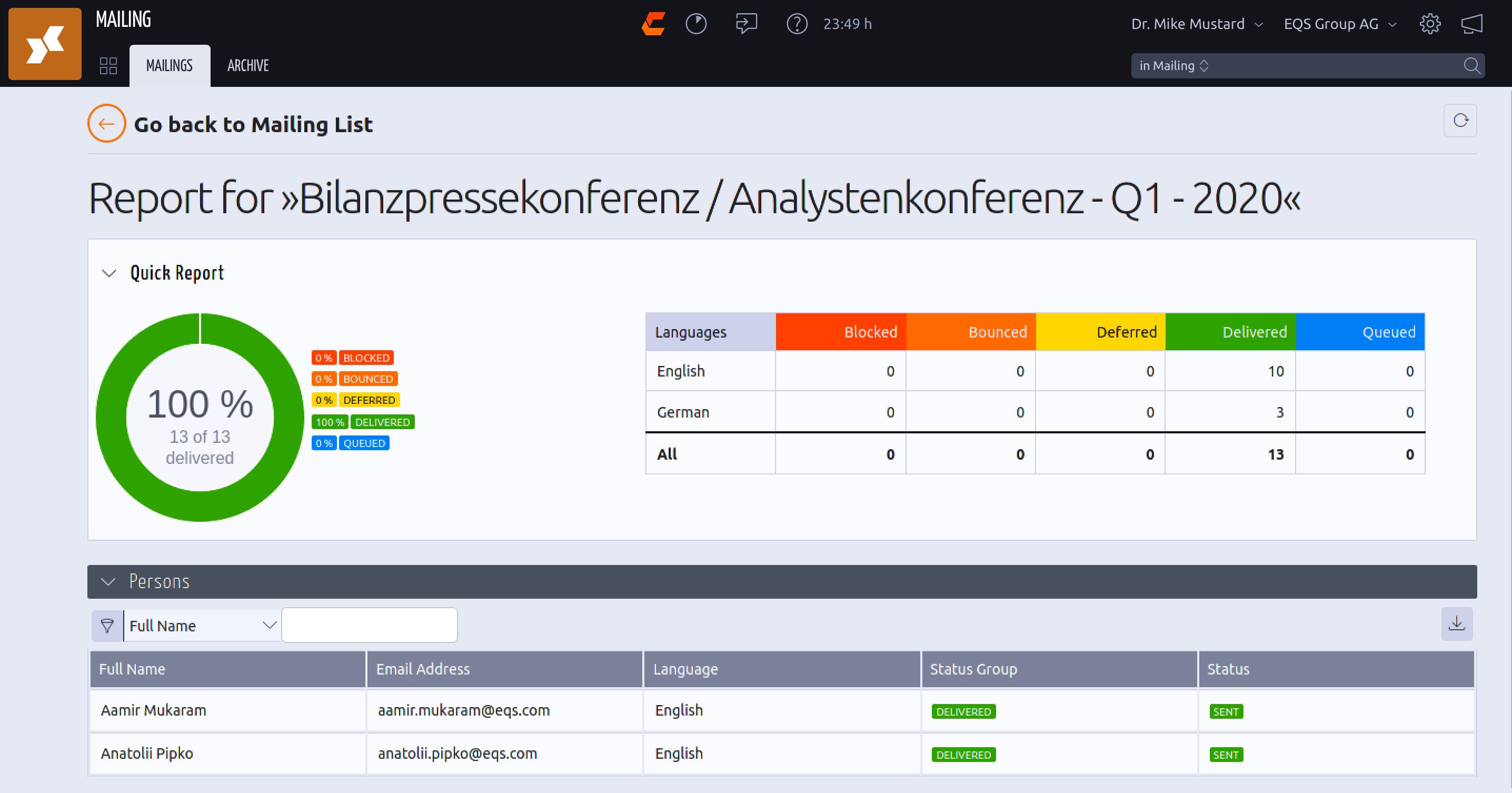 EQS IR COCKPIT screenshot