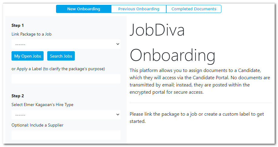 JobDiva Software - Onboarding Platform