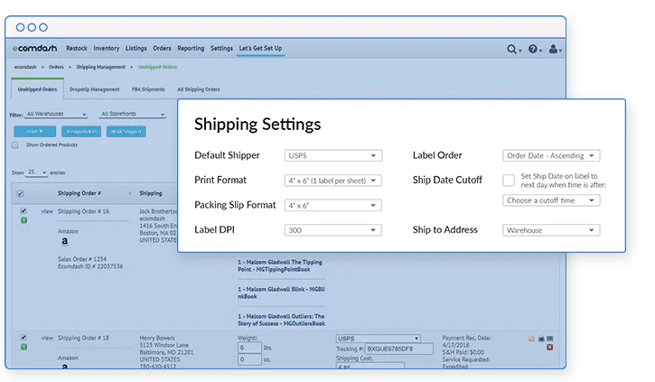 ecomdash Software - Efficient Shipping