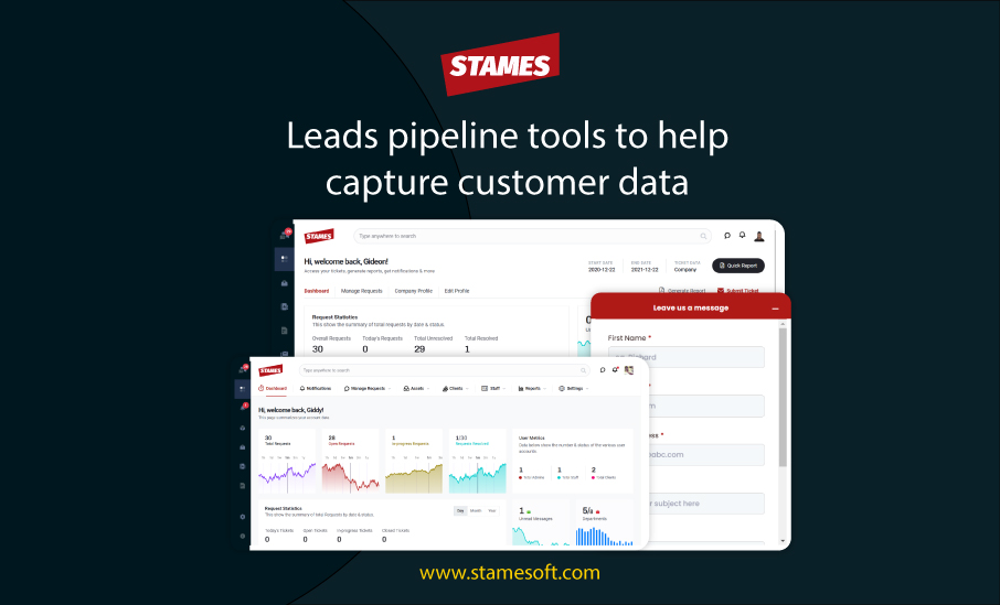 Leads pipeline tools to help capture customer queries & data