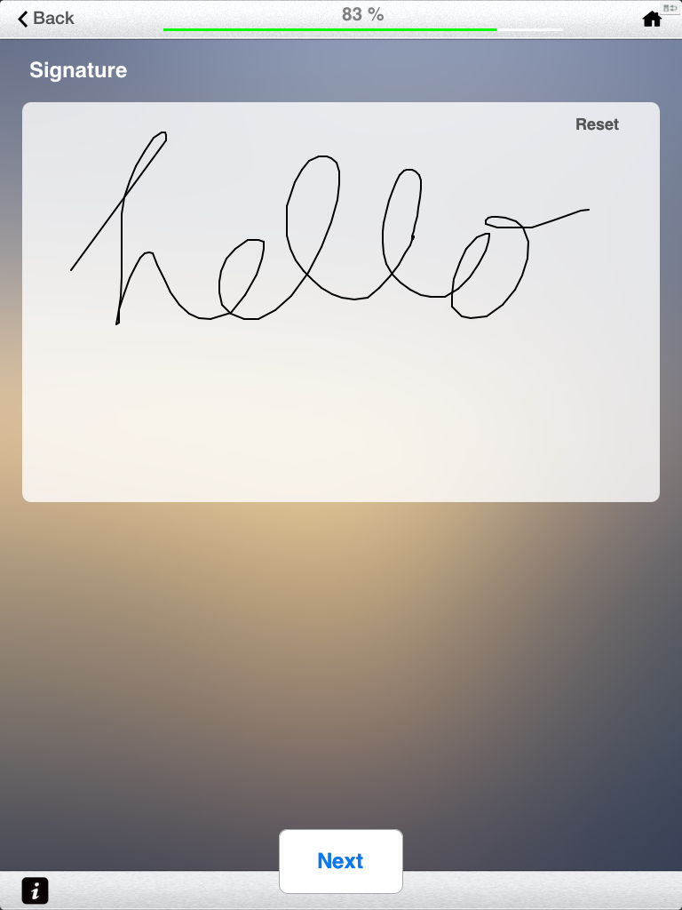 SurveyPocket screenshot: Capture a signature