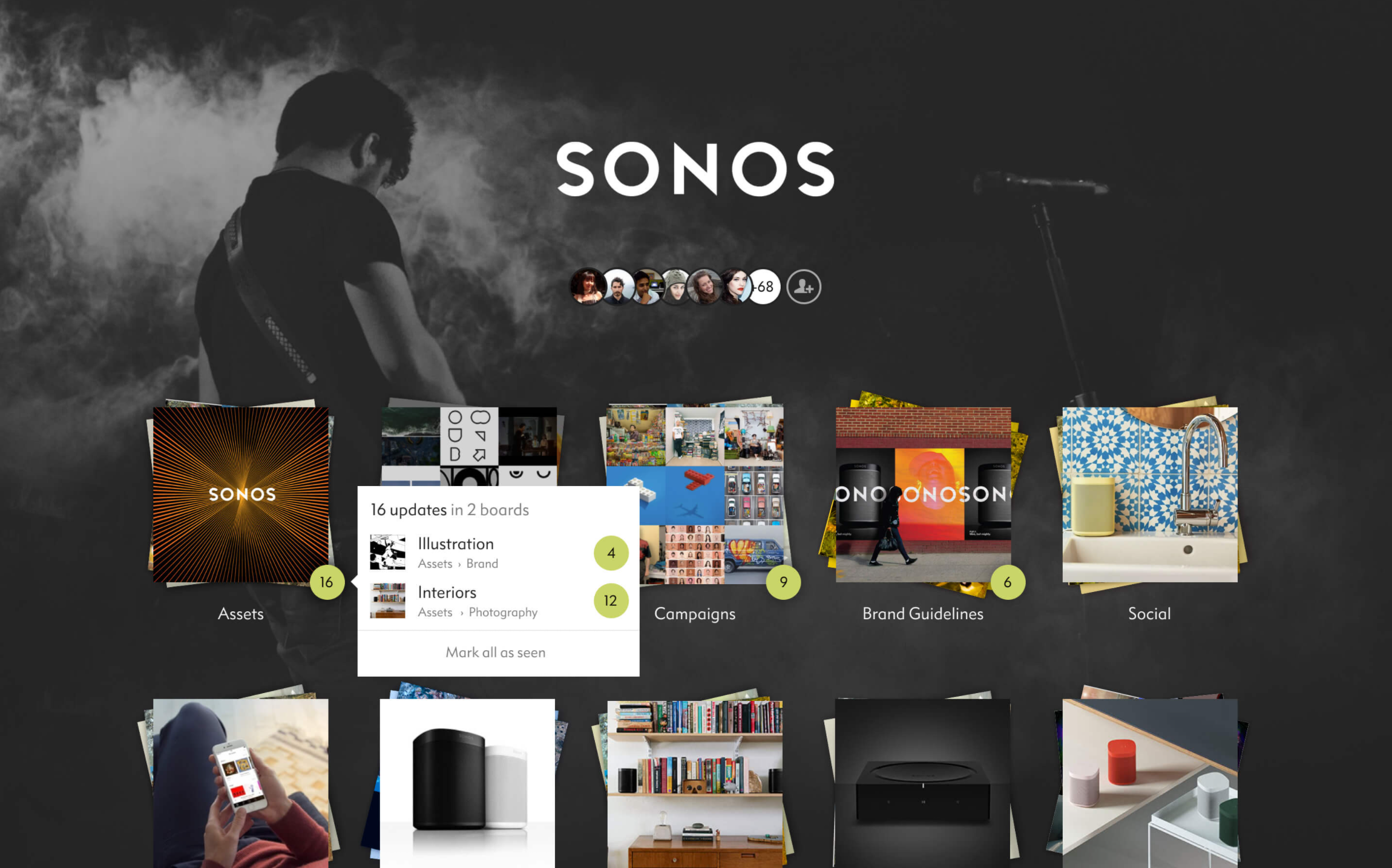 Sonos Brand Hub using Niice
