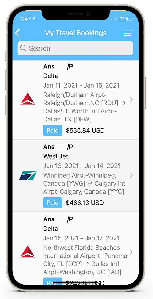 ExpensePoint Software - Mobile App Travel Booking